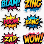 SFX / Comic Words - Sticker Sheet v7